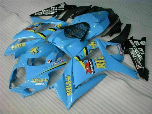 2007-2008 Blue Gold Black Rizla Suzuki GSXR 1000 Motorcycle Fairing Kits