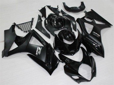 2007-2008 Glossy Black Matte Black White Suzuki GSXR 1000 Motorcycle Fairings