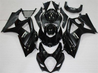 2007-2008 Glossy Black Matte Black White Suzuki GSXR 1000 Motorcycle Fairings