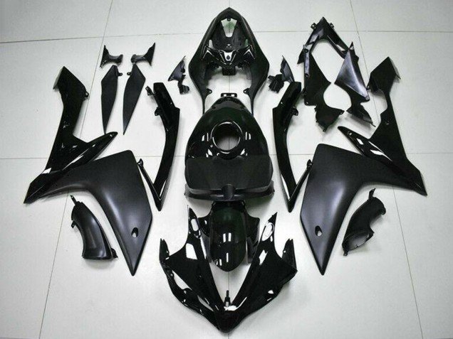 2007-2008 Glossy Black Matte Black Yamaha YZF R1 Motorcycle Fairings