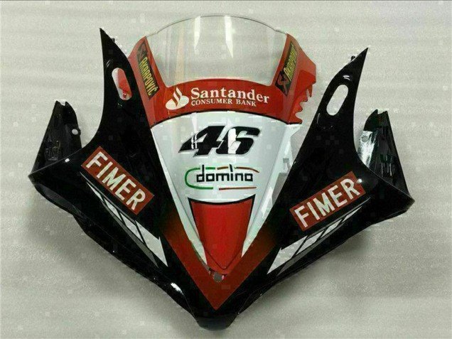 2007-2008 Red White Black Fimer Santander 46 Yamaha YZF R1 Motorcycle Fairings