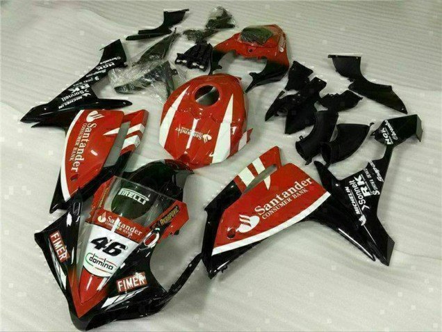 2007-2008 Red White Black Fimer Santander 46 Yamaha YZF R1 Motorcycle Fairings