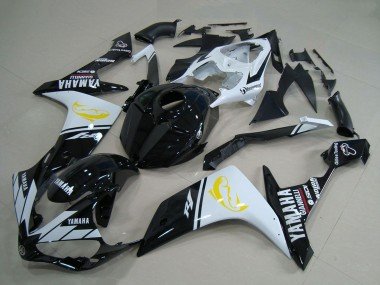 2007-2008 White Black Yellow Dolphin Yamaha YZF R1 Motorcycle Fairings