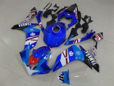 2007-2008 Blue White Red Black Yamaha YZF R1 Motorcycle Fairings