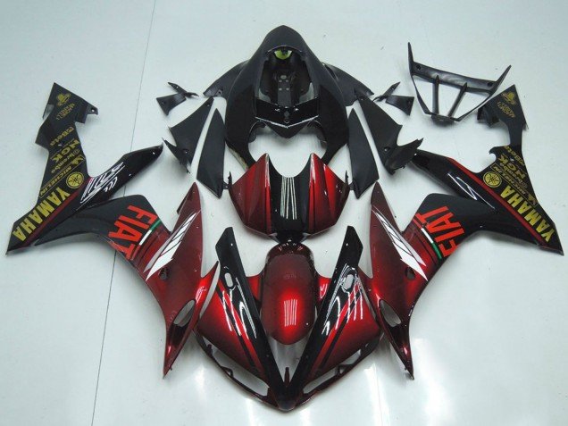 2007-2008 Marron Red Black Fiat Yamaha YZF R1 Motorcycle Fairings