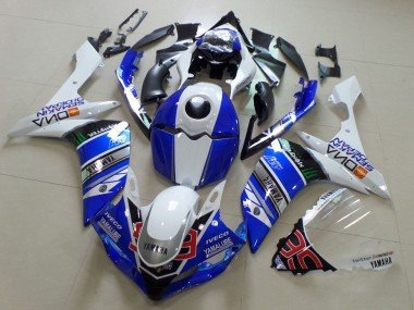 2007-2008 White Blue Black Green Monster Yamalube Yamaha YZF R1 Motorcycle Fairings