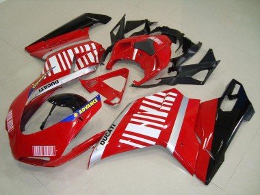 2007-2014 Silver Blue Red Glossy Black Ducati 848 1098 1198 Motorcycle Fairings