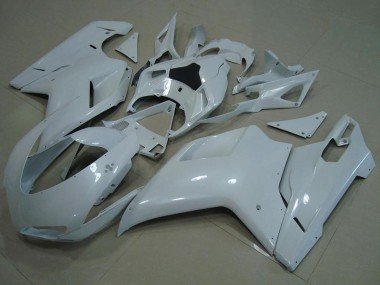 2007-2014 Glossy White Ducati 848 1098 1198 Motorcycle Fairings