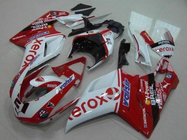 2007-2014 White Red Glossy Black Valsir Xerox OEM Style 21 Ducati 848 1098 1198 Motorcycle Fairing