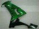 2008-2010 Glossy Black Green Flame Kawasaki ZX10R Motorcycle Fairings