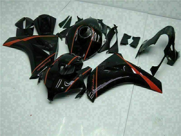 2008-2011 Glossy Black Red Honda CBR1000RR Motorcycle Fairings