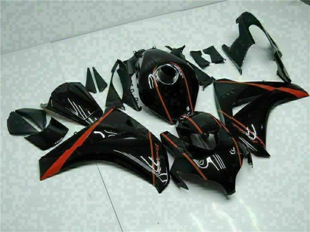 2008-2011 Glossy Black Red Honda CBR1000RR Motorcycle Fairings