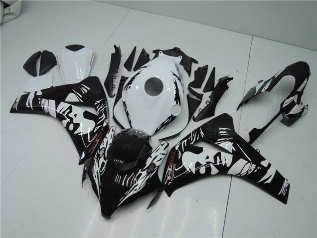 2008-2011 White Glossy Black Honda CBR1000RR Abs Fairings