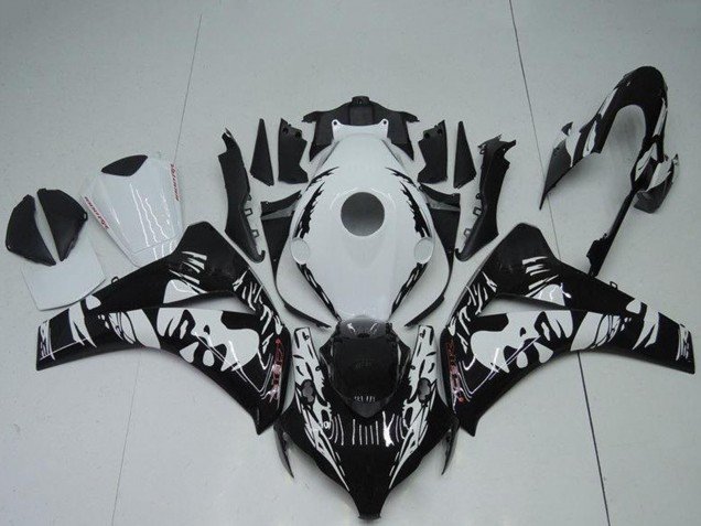 2008-2011 White Glossy Black Honda CBR1000RR Abs Fairings