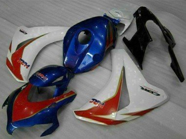 2008-2011 White Red Blue HRC Honda CBR1000RR Motorcycle Fairings Kit