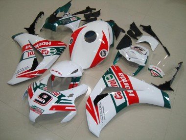 2008-2011 White Red Dark Green Castrol No 9 Honda CBR1000RR Motorcycle Fairings