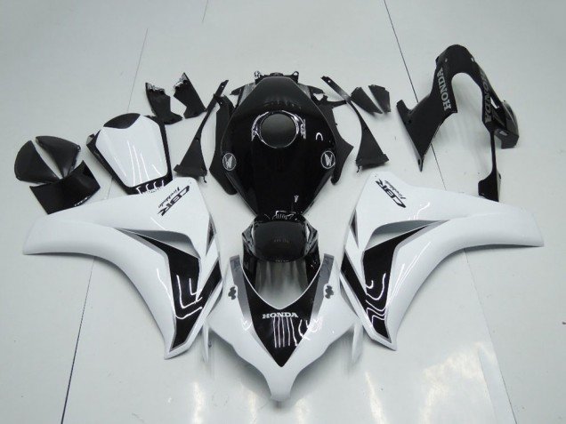2008-2011 White Glossy Black Honda CBR1000RR Motorcycle Fairings Kit