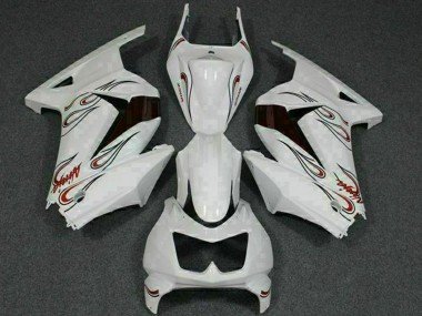 2008-2012 White Red Kawasaki EX250 Motorcycle Fairings
