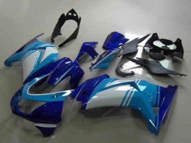 2008-2012 Light Blue White Dark Blue Kawasaki ZX250R Motorcycle Fairings