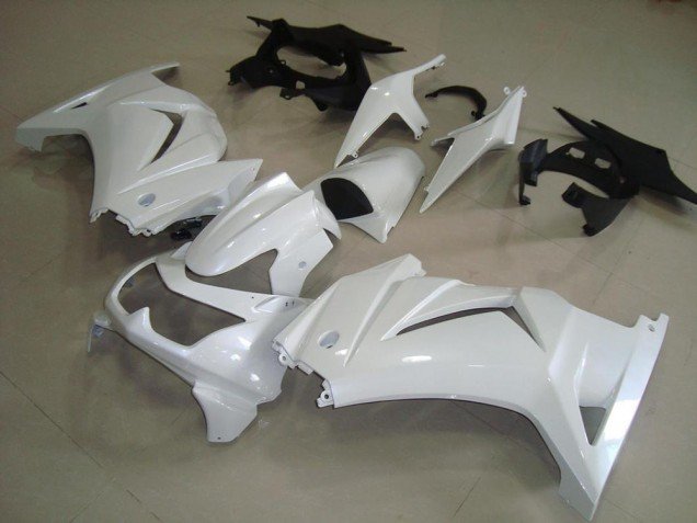 2008-2012 Pearl White Kawasaki ZX250R Motorcycle Fairings