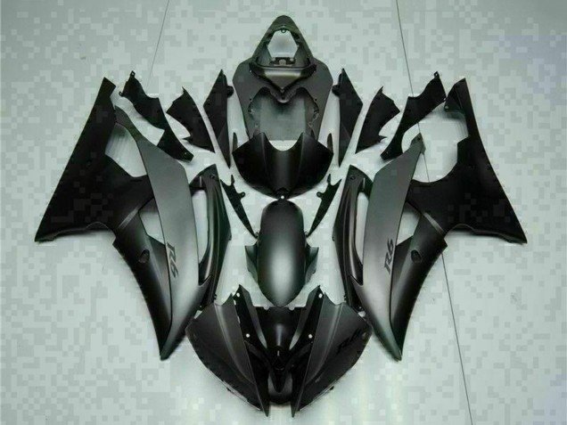 2008-2016 Grey Matte Black Yamaha YZF R6 Motorcycle Fairings