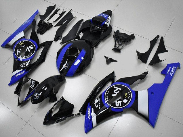 2008-2016 White Blue Glossy Black Yamaha YZF R6 Bike Fairings