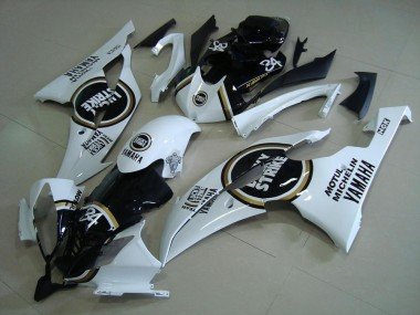 2008-2016 White Glossy Black Lucky Strike Motul Michelin 34 Yamaha YZF R6 Motorcycle Fairings
