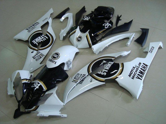 2008-2016 White Glossy Black Lucky Strike Motul Michelin 34 Yamaha YZF R6 Motorcycle Fairings