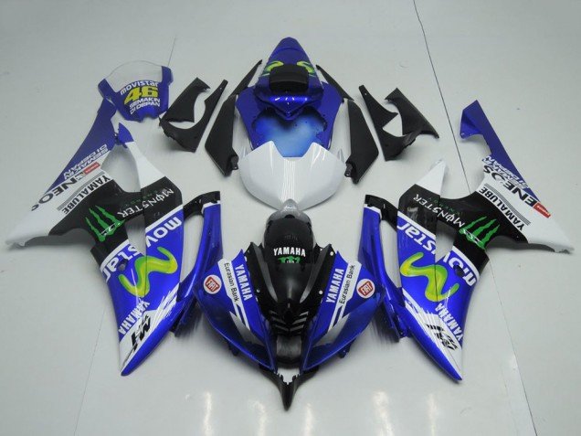 2008-2016 Blue White Glossy Black Green Monster MoviStar Yamalube ENEOS Yamaha YZF R6 Motorcycle Fairings