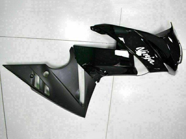 2009-2011 Glossy Black White Decal Kawasaki EX650 Motorcycle Fairings