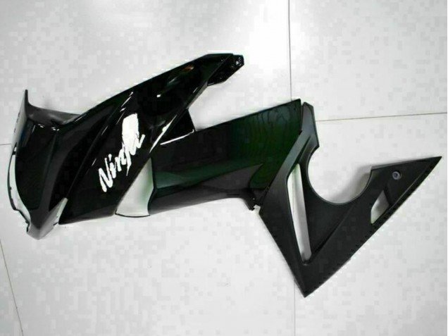 2009-2011 Glossy Black White Decal Kawasaki EX650 Motorcycle Fairings