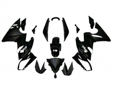 2009-2011 Glossy Black White Decal Kawasaki EX650 Motorcycle Fairings