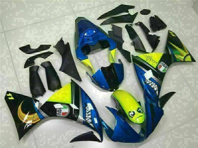 2009-2011 Blue Yellow Shark Yamaha YZF R1 Motorcycle Fairings