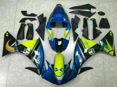 2009-2011 Blue Yellow Shark Yamaha YZF R1 Motorcycle Fairings