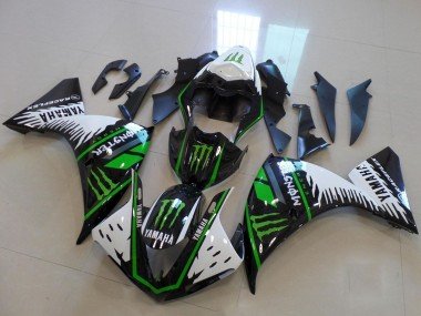 2009-2011 White Blue Black Green Monster Yamaha YZF R1 Motorcycle Fairings