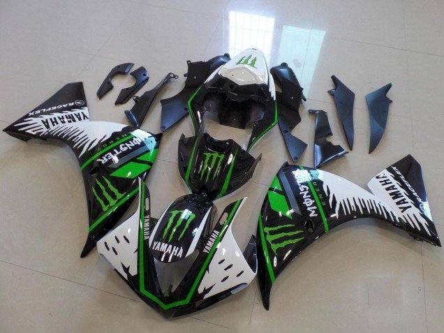 2009-2011 White Blue Black Green Monster Yamaha YZF R1 Motorcycle Fairings