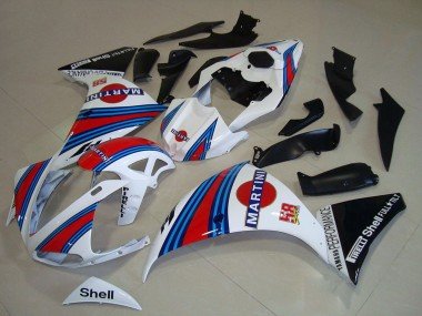 2009-2011 White Blue Red Black Martini Yamaha YZF R1 Motorcycle Fairings
