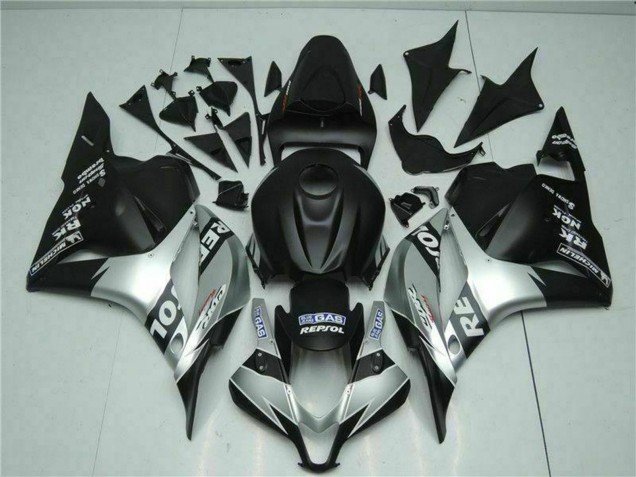 2009-2012 Silver Matte Black Repsol Honda CBR600RR Motorcycle Fairings