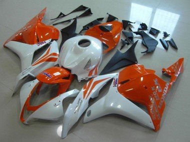 2009-2012 White Orange HRC Honda CBR600RR Motorcycle Fairings