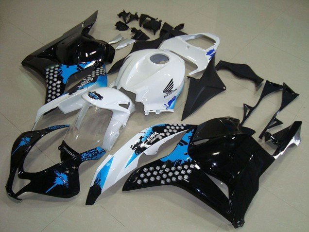 2009-2012 White Blue Glossy Black Honda CBR600RR Motorcycle Fairings Kits