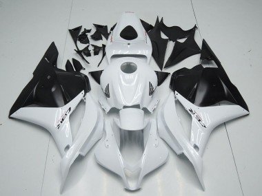 2009-2012 White Matte Black Honda CBR600RR Motorcycle Fairing