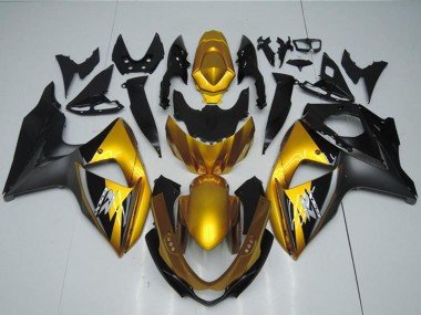 2009-2016 Gold Matte Black Suzuki GSXR 1000 Motorcycle Fairings