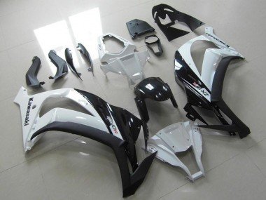 2011-2015 White Glossy Black Kawasaki ZX10R Motorcycle Fairing