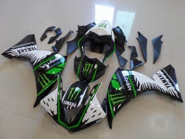 2012-2014 White Black Green Monster Yamaha YZF R1 Motorcycle Fairing