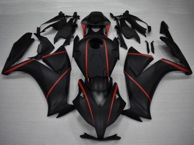 2012-2016 Matte Black Red Honda CBR1000RR Motorcycle Fairings