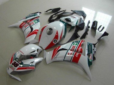 2012-2016 White Red Green Castrol 38 Honda CBR1000RR Motorcycle Fairings
