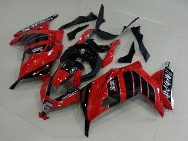 2013-2018 Red Black Air Force Kawasaki ZX300R Motorcycle Fairings