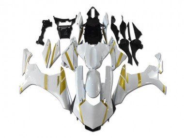2015-2019 White Gold Yamaha YZF R1 Motorcycle Fairings