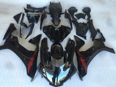 2015-2019 Glossy Black Red Yamaha YZF R1 Motorcycle Fairings