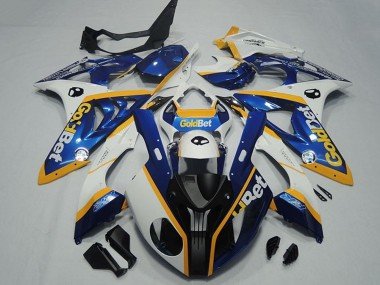 2009-2014 White Yellow Blue Matte Black GoldBet BMW S1000RR Motorcycle Fairings